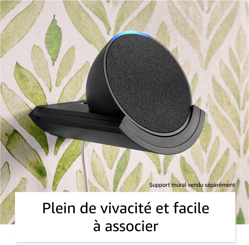 Echo Pop (Nouvelle génération) | Enceinte connectée Bluetooth et Wi-Fi compacte au son riche, avec Alexa | Anthracite