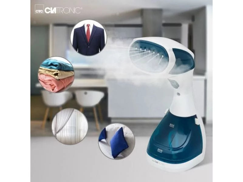 Brosse de repassage à vapeur Clatronic Blanc-Bleu