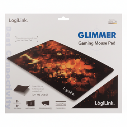 Tapis de souris de jeu ultra fin Logilink Glimmer ID0141 (Design loup)